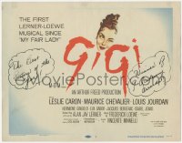 6w0589 GIGI TC 1958 art of winking Leslie Caron, Best Director & Best Picture winner!