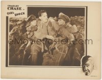 6w0963 GIRL SHOCK LC 1930 confused Charley Chase with two pretty ladies disguised as men, rare!