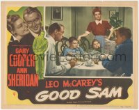 6w0969 GOOD SAM LC #5 1948 Ann Sheridan stands over Gary Cooper & kids sitting at dinner table!