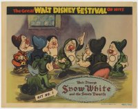 6w0974 GREAT WALT DISNEY FESTIVAL OF HITS LC 1940 art of Seven Dwarfs from Snow White, ultra rare!