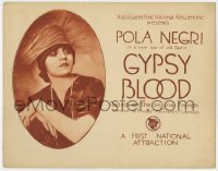 6w0596 GYPSY BLOOD TC 1921 Ernst Lubitsch, portrait of Pola Negri as Prosper Merimee's Carmen!