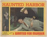6w0988 HAUNTED HARBOR chapter 1 LC 1944 Kane Richmond, Wanted For Murder, Republic serial, full-color