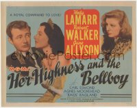 6w0600 HER HIGHNESS & THE BELLBOY TC 1945 sexy royal Hedy Lamarr, Robert Walker, June Allyson