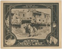 6w0992 HEROES OF THE WILD chapter 2 LC 1927 Jack Hoxie & Josephine Hill on horses, Sword to Sword!