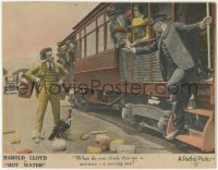 6w1001 HOT WATER LC 1924 trolley worker throws Harold Lloyd's turkey & stuff into the street, rare!