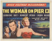 6w0612 I MARRIED A COMMUNIST TC 1950 art of Robert Ryan & sexy Janis Carter, The Woman on Pier 13!