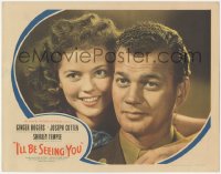 6w1012 I'LL BE SEEING YOU LC 1945 best close up of Joseph Cotten & pretty grown-up Shirley Temple!