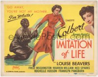 6w0613 IMITATION OF LIFE TC R1949 Claudette Colbert, Louise Beavers, & Fredi Washington!