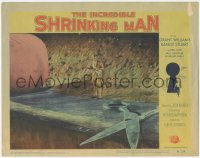 6w1016 INCREDIBLE SHRINKING MAN LC #3 1957 tiny Grant Williams by giant yarn ball & scissors!