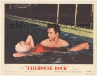 6w1037 JAILHOUSE ROCK LC #7 R1960 Elvis Presley & Jennifer Holden find romance in a swimming pool!