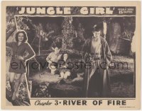 6w1042 JUNGLE GIRL chapter 3 LC 1941 Edgar Rice Burroughs, Tom Neal, Frances Gifford, River of Fire!