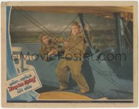 6w1045 KEEP 'EM FLYING LC 1941 great image of Bud Abbott steadying Lou Costello on bi-plane wing!