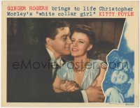 6w1054 KITTY FOYLE LC 1940 romantic close up of white collar girl Ginger Rogers & Dennis Morgan!