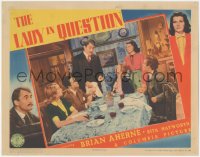 6w1059 LADY IN QUESTION LC 1940 Rita Hayworth, Brian Aherne, Glenn Ford & others at dinner!