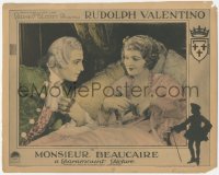 6w1119 MONSIEUR BEAUCAIRE LC 1924 close up of Rudolph Valentino romancing pretty Bebe Daniels!