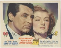 6w1124 MR. BLANDINGS BUILDS HIS DREAM HOUSE LC #4 1948 best close portrait of Cary Grant & Myrna Loy!