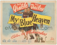 6w0649 MY BLUE HEAVEN TC 1950 Betty Grable in fur, Dan Dailey, Mitzi Gaynor in her 1st real role!