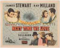 6w0652 NEXT TIME WE LOVE TC R1948 Jimmy Stewart, Margaret Sullavan, Ray Milland, cool spider web art!