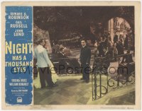 6w1149 NIGHT HAS A THOUSAND EYES LC #2 1948 Edward G. Robinson is a true clairvoyant posing as fake!