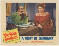 6w1150 NIGHT IN CASABLANCA LC 1946 Groucho Marx with cigar flirting with sexy Lisette Verea!