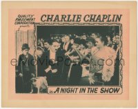 6w1151 NIGHT IN THE SHOW LC R1930s great image of Charlie Chaplin glaring at woman in theater, rare!