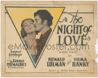 6w0653 NIGHT OF LOVE TC 1927 gypsy Ronald Colman abducts pretty Duchess Vilma Banky!