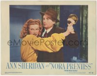 6w1153 NORA PRENTISS LC #2 1947 close up of sexy Ann Sheridan stopping Kent Smith from swinging!