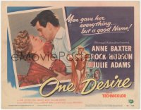 6w0662 ONE DESIRE TC 1955 Rock Hudson gave sexy Anne Baxter everything but a good name!