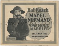 6w0663 ONE HOUR MARRIED TC 1927 Mabel Normand diguises as soldier to follow husband to WWI, rare!