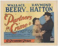 6w0667 PARTNERS IN CRIME TC 1928 Wallace Beery & Raymond Hatton in a safe-cracking comedy, rare!