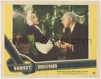 6w1317 SUNSET BOULEVARD LC #6 1950 Cecil B. DeMille refuses to give Gloria Swanson the brush!