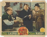 6w1320 SWISS MISS LC 1938 Oliver Hardy watches Stan Laurel drill larger holes in the cheese!