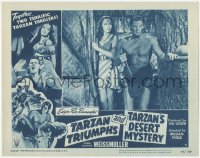 6w1323 TARZAN TRIUMPHS/TARZAN'S DESERT MYSTERY LC #4 1949 Johnny Weissmuller & Frances Gifford!