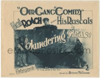 6w0718 THUNDERING FLEAS TC 1926 policeman Oliver Hardy with Farina & Condon with stolen pants, rare!