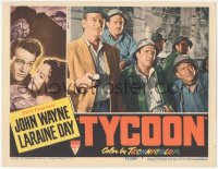 6w1358 TYCOON LC #7 1947 great close up of John Wayne & railroad workers wearing hard hats!