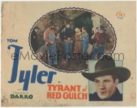 6w1359 TYRANT OF RED GULCH LC 1928 cowboy Tom Tyler & young Frankie Darro save the day, lost film!