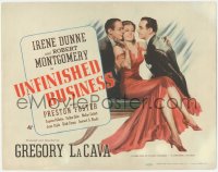 6w0730 UNFINISHED BUSINESS TC 1941 Robert Montgomery & Preston Foster love sexy Irene Dunne!