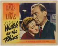 6w1371 WATCH ON THE RHINE LC 1943 close up of Bette Davis & Paul Lukas holding each other!