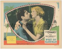 6w1377 WEST OF ZANZIBAR LC 1928 Tod Browning, romantic c/u of Warner Baxter & Mary Nolan, rare!