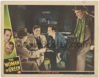 6w1389 WOMAN IN GREEN LC 1945 Nigel Bruce watches Basil Rathbone as Sherlock Holmes grill suspect!
