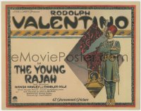 6w0743 YOUNG RAJAH TC 1922 American Rudolph Valentino discovers he is Indian royalty, very rare!