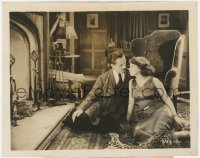 6w0486 WILD PARTY 8.25x10.25 still 1929 c/u of Clara Bow & young Fredric March sitting by fireplace!