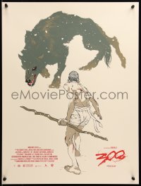 6x0058 300 #2/300 18x24 art print 2012 Mondo, great art of wolf fight by Tomer Hanuka!