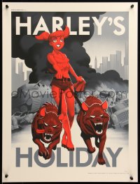 6x0275 BATMAN: THE ANIMATED SERIES #2/150 18x24 art print 2020 Mondo, Harley's Holiday, variant ed.!