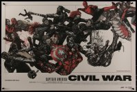 6x0405 CAPTAIN AMERICA: CIVIL WAR #2/175 24x36 art print 2018 Mondo, Oliver Barrett, variant edition!