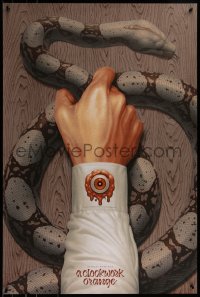 6x0446 CLOCKWORK ORANGE #3/275 24x36 art print 2019 Mondo, hand gripping snake by Boris Pelcer!