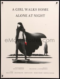 6x0802 GIRL WALKS HOME ALONE AT NIGHT #25/125 18x24 art print 2015 Mondo, vampire art by Szabo!