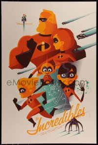 6x0978 INCREDIBLES #15/325 24x36 art print 2014 Mondo, art by Tom Whalen, first edition!