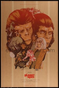 6x0034 PLANET OF THE APES #50/70 24x36 art print 2011 Mondo, art by Martin Ansin, wood edition!
