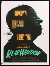 6x1555 REAR WINDOW #2/225 18x24 art print 2019 Mondo, Pullin art of cast & Hitchcock, regular ed.!